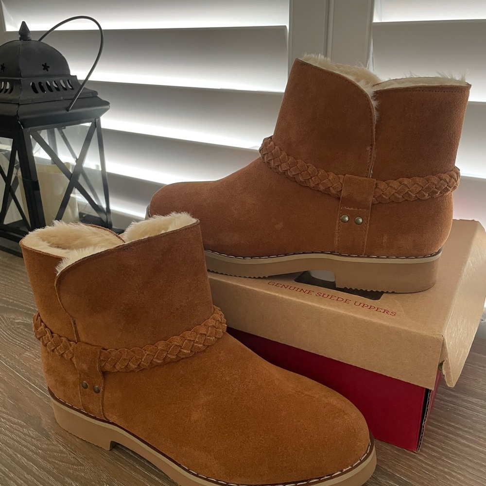 NEW Style & Co. Women's Faux Fur Lined Suede Winter Boots